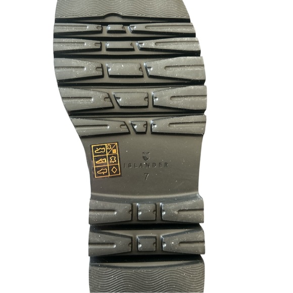 Islander Tara Chunky Black Boots with Harris Tweed accent - Picture 7 of 7